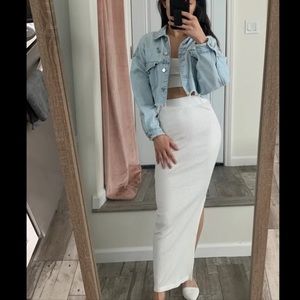 AMERICAN APPAREL Thick Rib Maxi Skirt